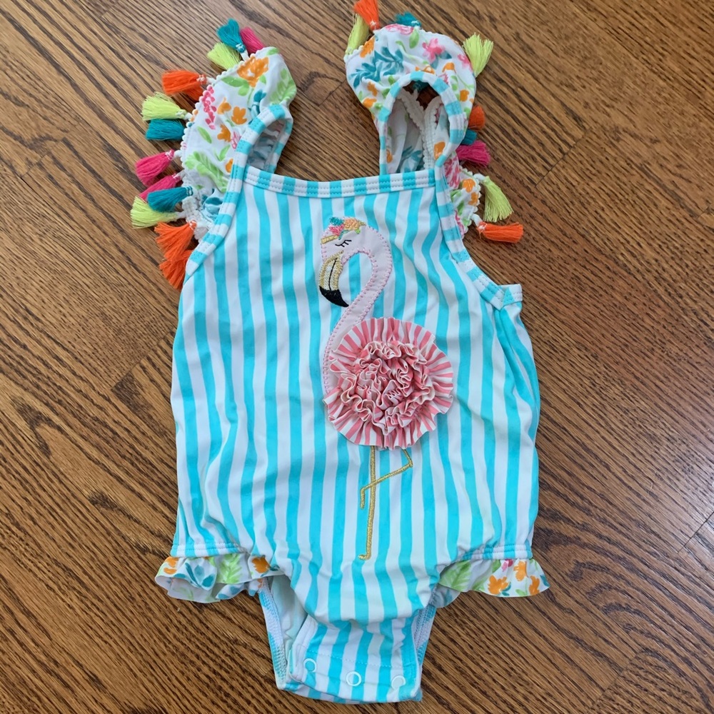 Mudpie flamingo bathing suit